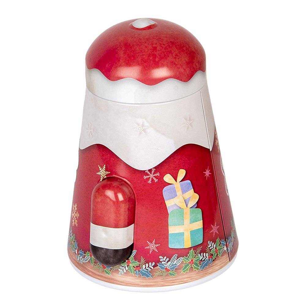 Bewaarblik 12x10x15 cm Rood Metaal