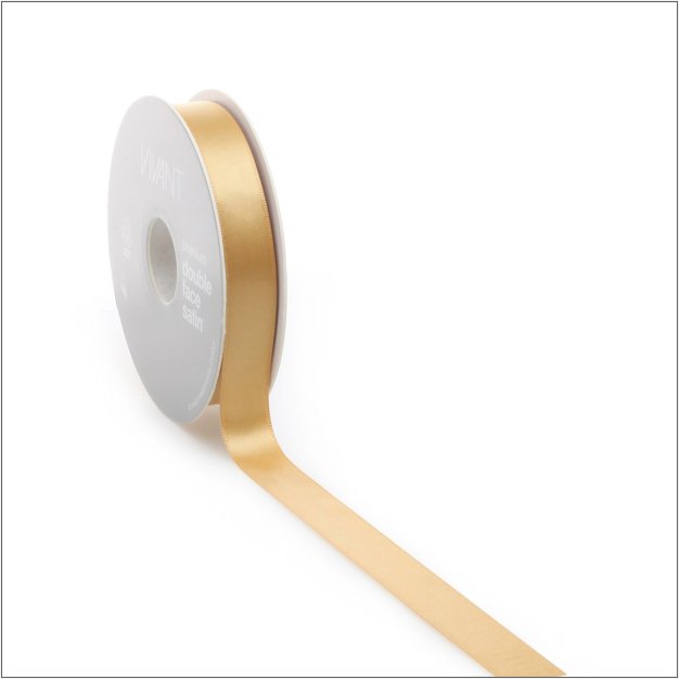 Satijn lint goud - 10 mm x 25 meter