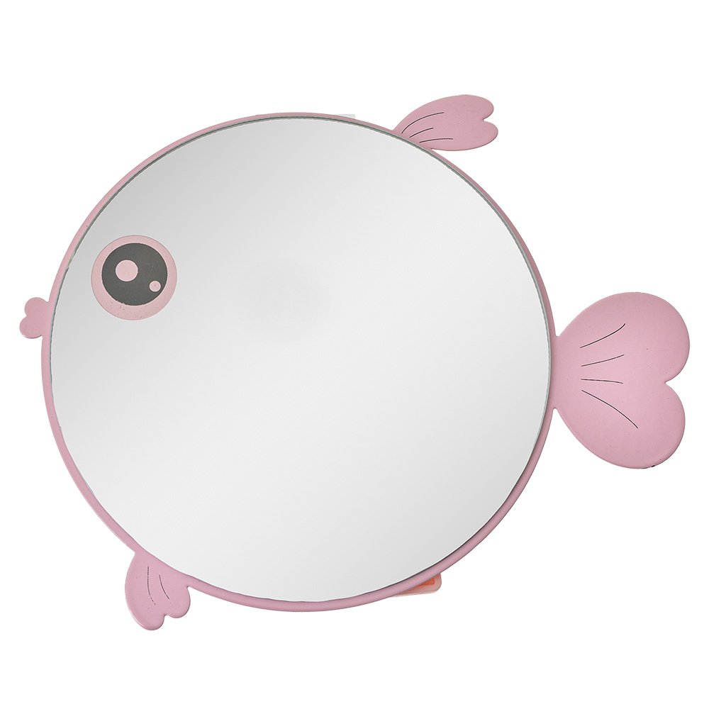 Tafelspiegel 21x20x4 Roze Metaal Vis