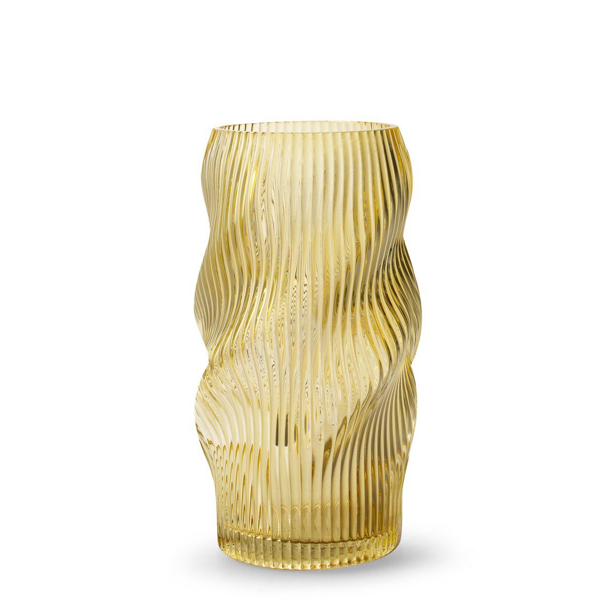 Vaas 'wessel' geel h24,5 d14,5 cm