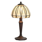 Tiffany Tafellamp Ø 19x40 cm Beige Glas Tiffany Bureaulamp