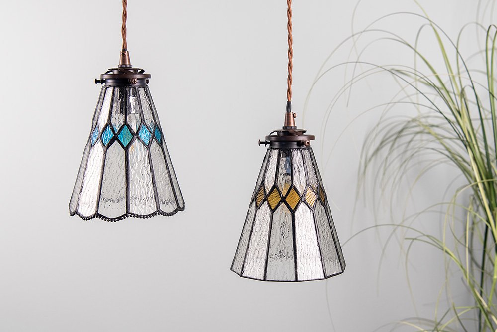 Hanglamp Tiffany Ø 15x115 cm transparant Glas Hanglamp Eettafel