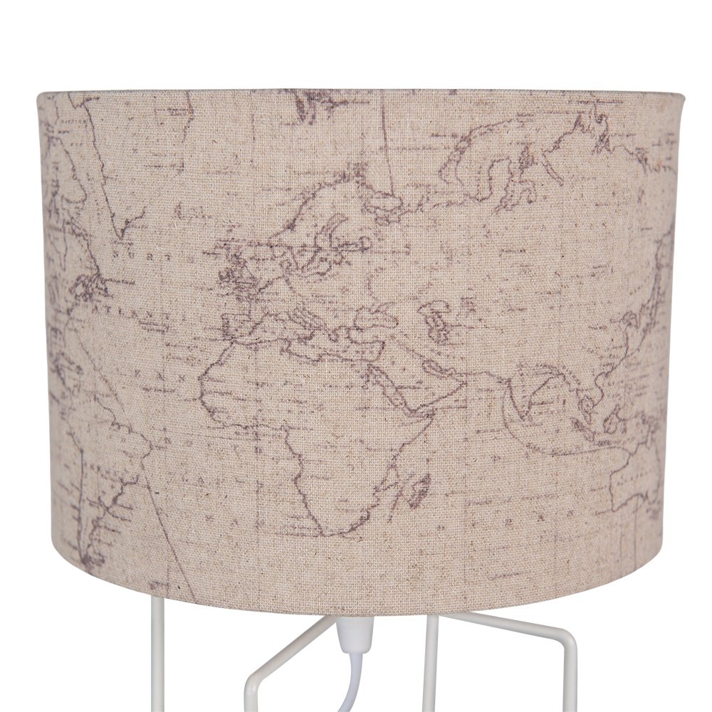 Tafellamp Ø 22x34 cm Beige Wit IJzer Bureaulamp