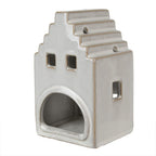 Waxinelichthouder Huis 14 cm Beige Porselein