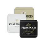 Onderzetter wijn chardonnay wit 10x10cm (6)