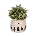 Bloempot Ø 16x13 cm Beige Keramiek Katten