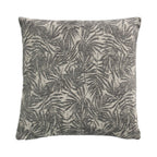 Kussen Jacquard bladeren grijs 45x45cm