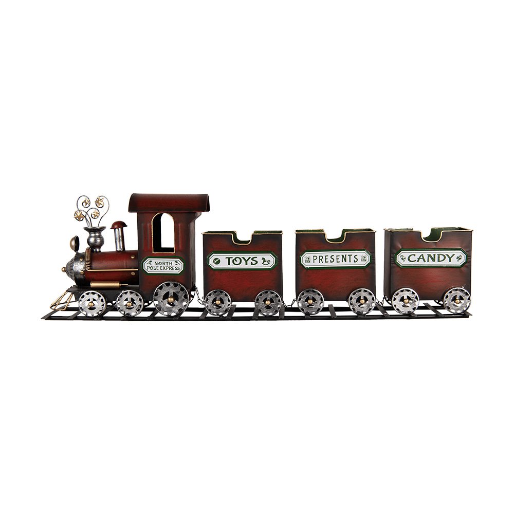 Kerstdecoratie beeld Tein 95X19X28 CM Rood Metaal