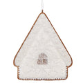 Kersthanger Gingerbread house 9x1x10 cm Wit Kunststof