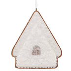 Kersthanger Gingerbread house 9x1x10 cm Wit Kunststof