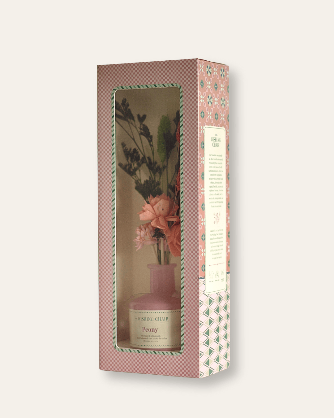 Dream Botanique Glazen Vaas met Botanische Bloemen - Pioenroos