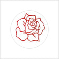 Roos etiketten - wensetiket - rol van 500