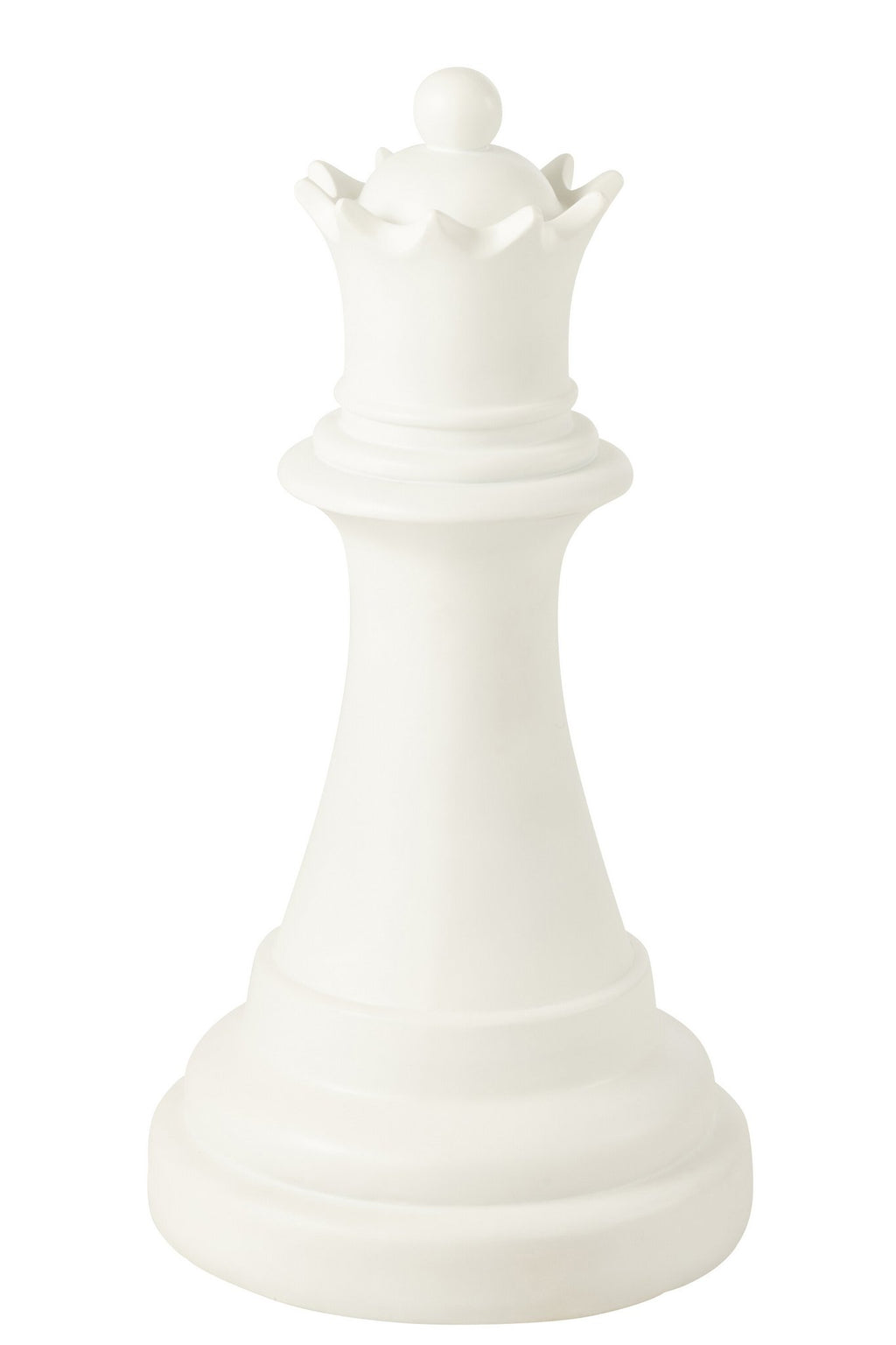 J-Line decoratie Schaakstuk Koningin - polyresin - wit