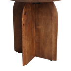 Bullnose bijzettafel mangohout - Ø50 cm