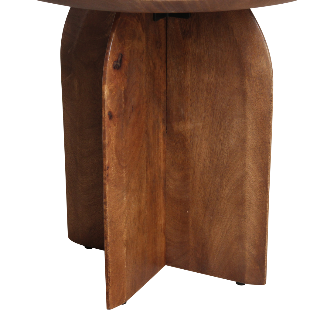 Bullnose bijzettafel mangohout - Ø50 cm
