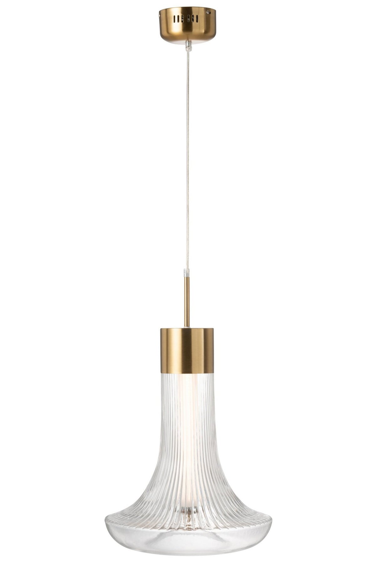 J-Line Hanglamp Led Goud Metaal Transparant
