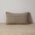 Grijs getextureerd lumbaal katoenen kussen 60x35 cm