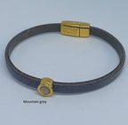 Shorty leren armband 24K verguld
