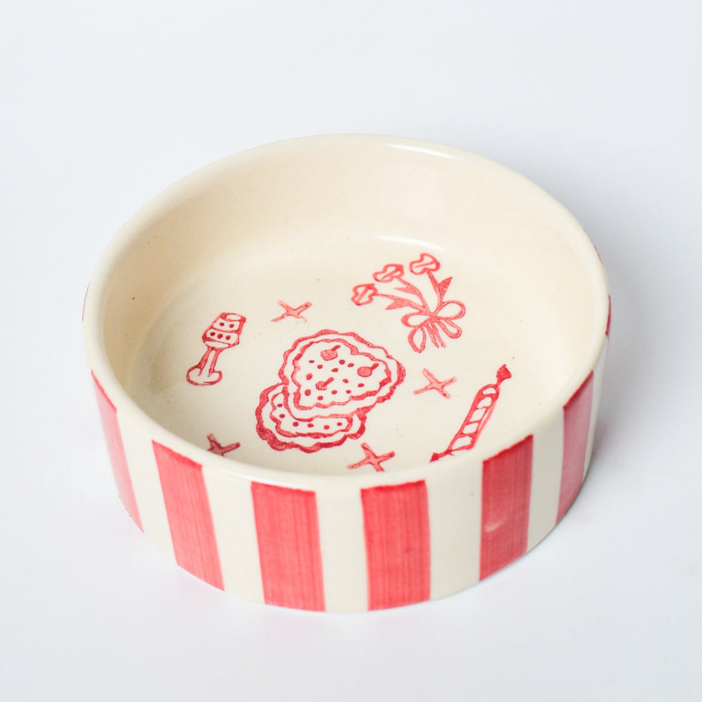 Serveerschaal | Keramische handgeschilderde verjaardagstaart | 5 inch