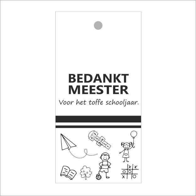 Cadeaukaartjes - Bedankt Meester - 20 stuks