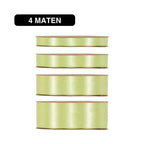 Satijn Lint Licht Groen – 50m – / Double Satin Classic