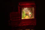 J-Line decoratie Locomotief - kunststof - rood