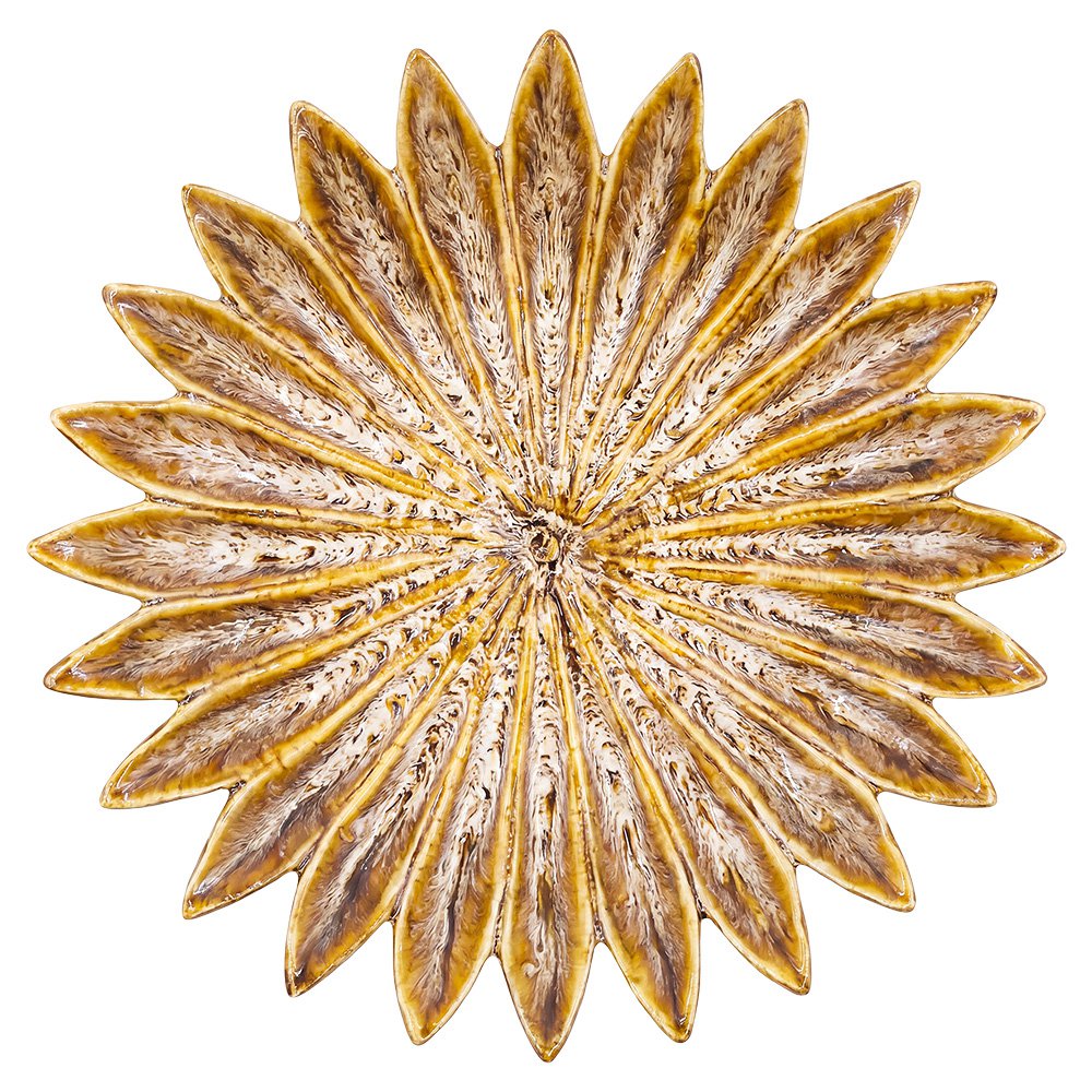 Decoratie schaal Bloem Bruin Keramiek Decoratie Schaal
