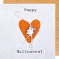 Wenskaart Happy Halloween spook