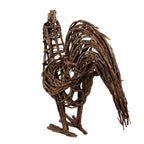 Decoratie Beeld Kip 34x15x39 cm Bruin Rotan