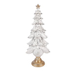 Kerstdecoratie Beeld Kerstboom 20x14x46 cm Wit Kunststof