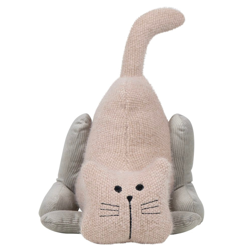 Deurstopper kat staart roze 18x15x17 cm