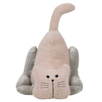 Deurstopper kat staart roze 18x15x17 cm