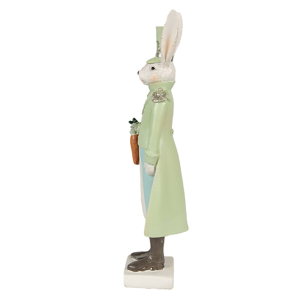 Beeld Konijn 23 cm Beige Groen Polyresin Paasdecoratie