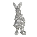 Beeld Konijn 13 cm Zilverkleurig Kunststof