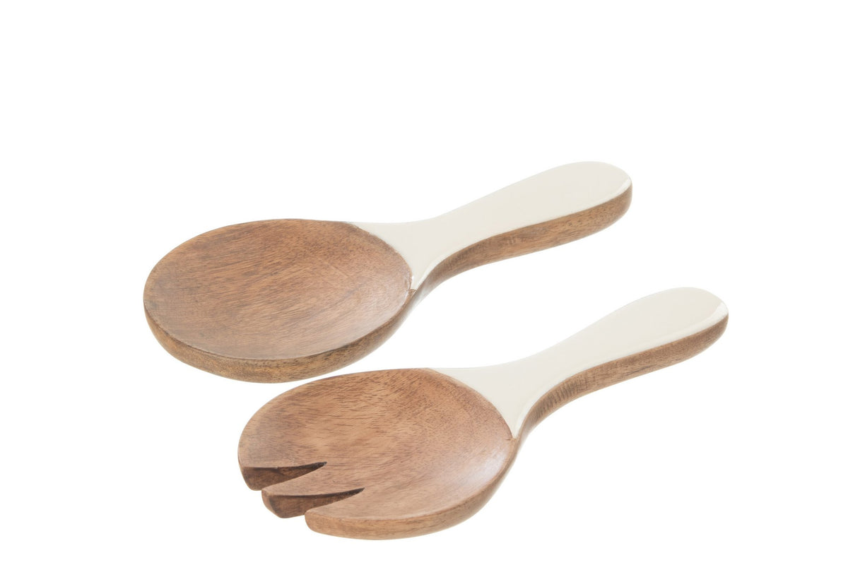J-Line slabestek Kos - hout - bruin/ wit