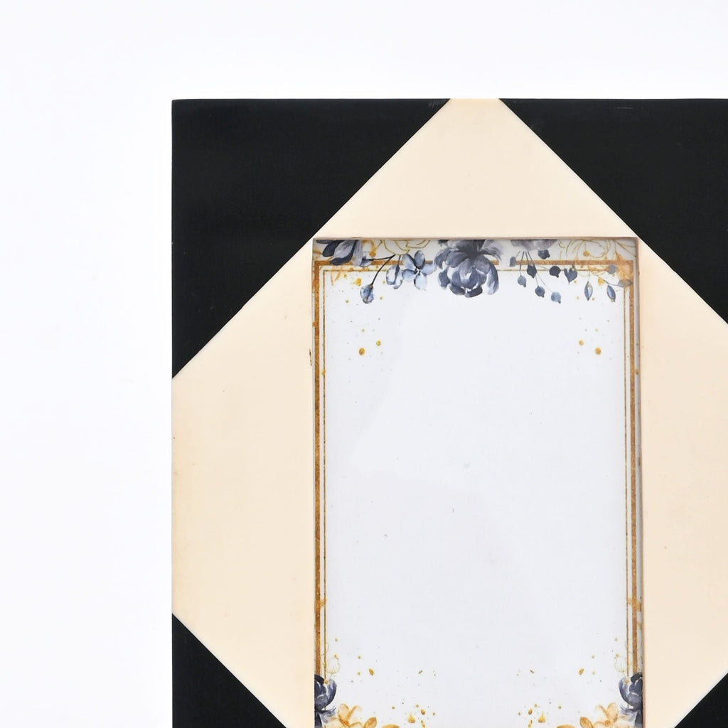 Geometrische harsfotolijst - Modern zwart-wit decor