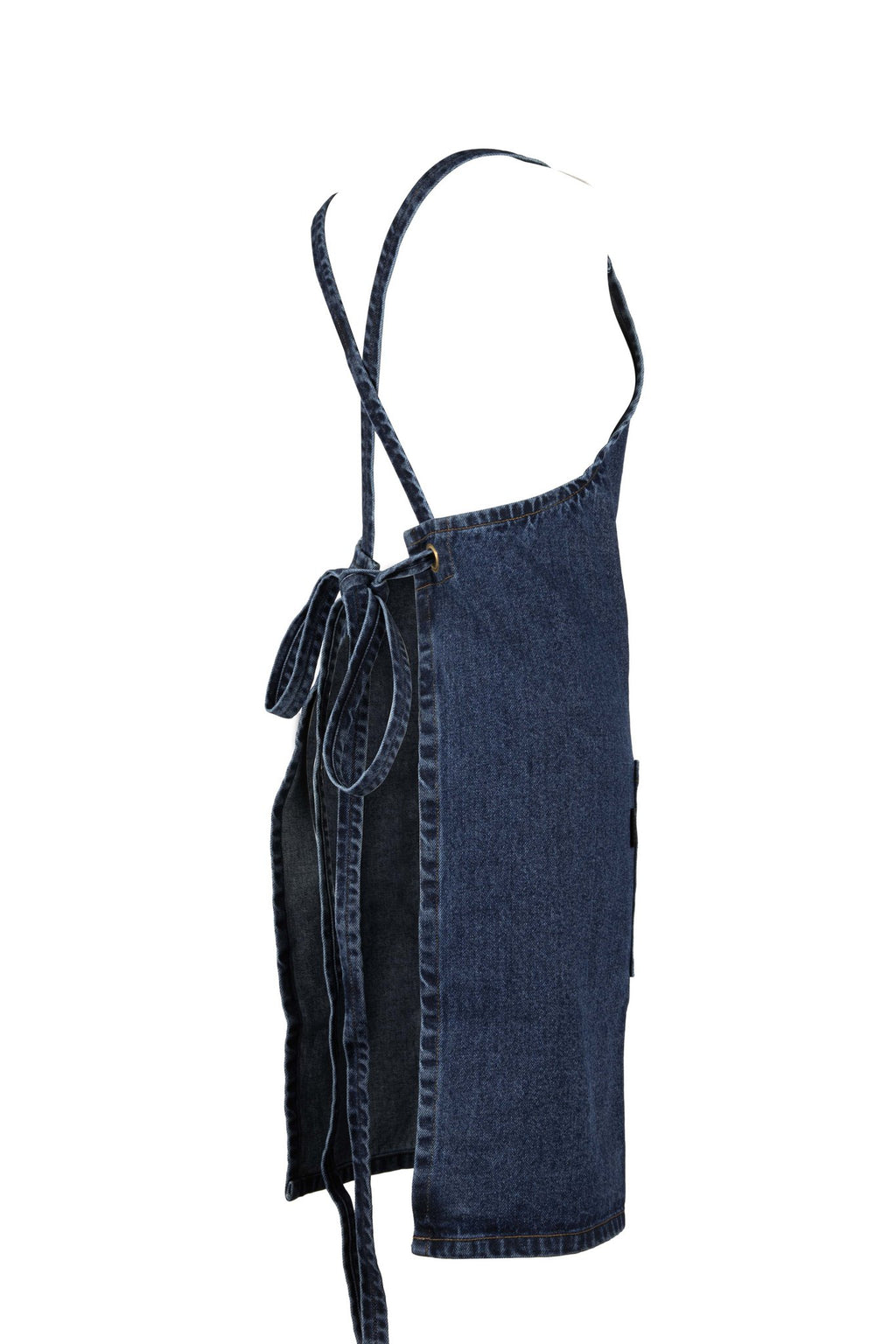 Apron Denim crossback - 75x85 cm, blue