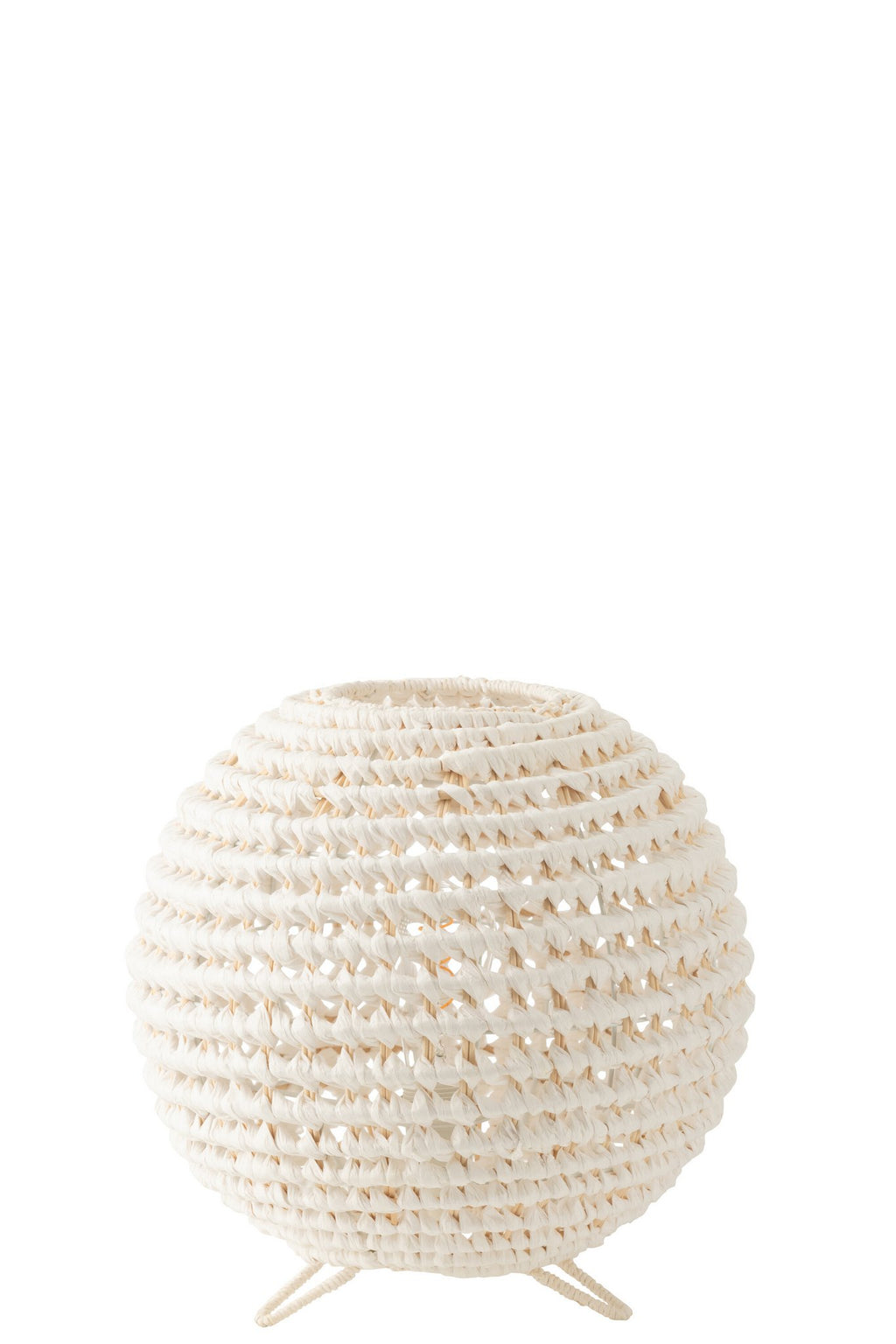 J-Line lamp Rond Getwist - metaal - wit
