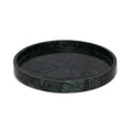 Marmer dienblad rond met rand tray Ø30cm groen