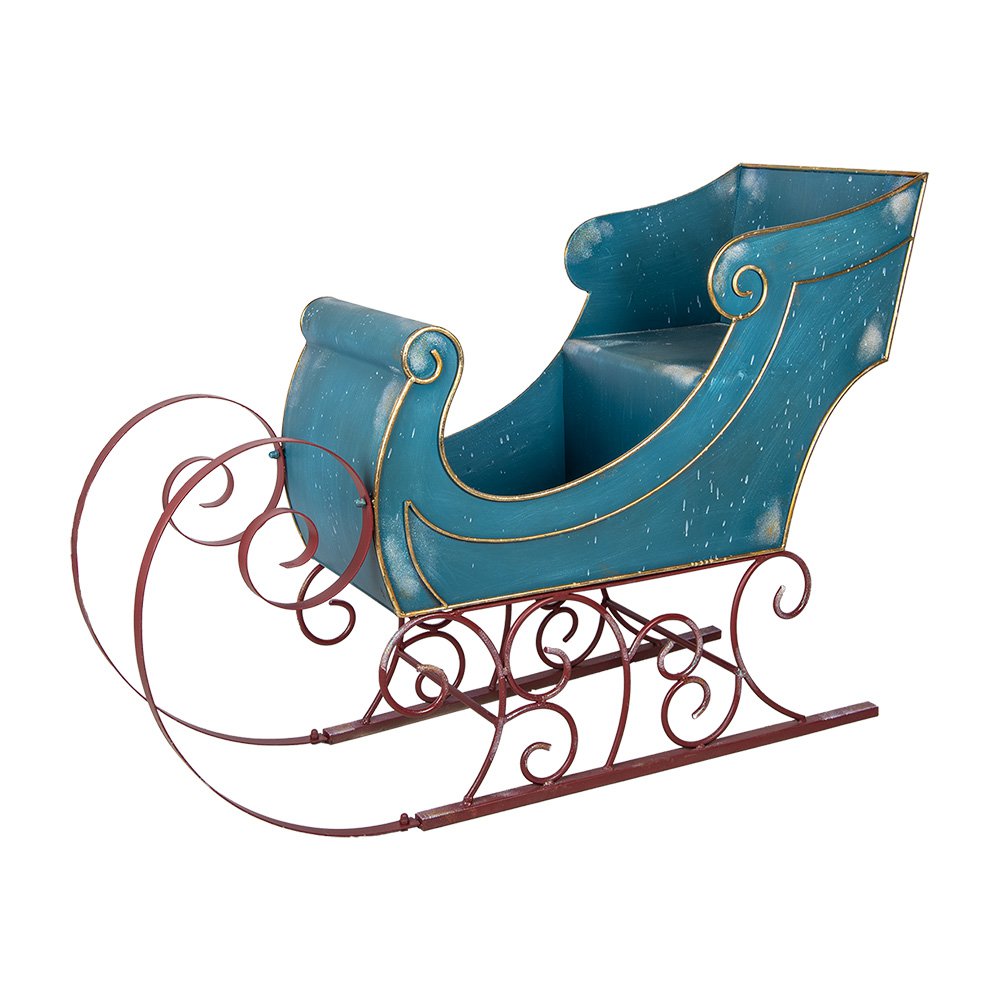 Arrenslee Kerst Groot 137x50x98 cm Blauw Metaal
