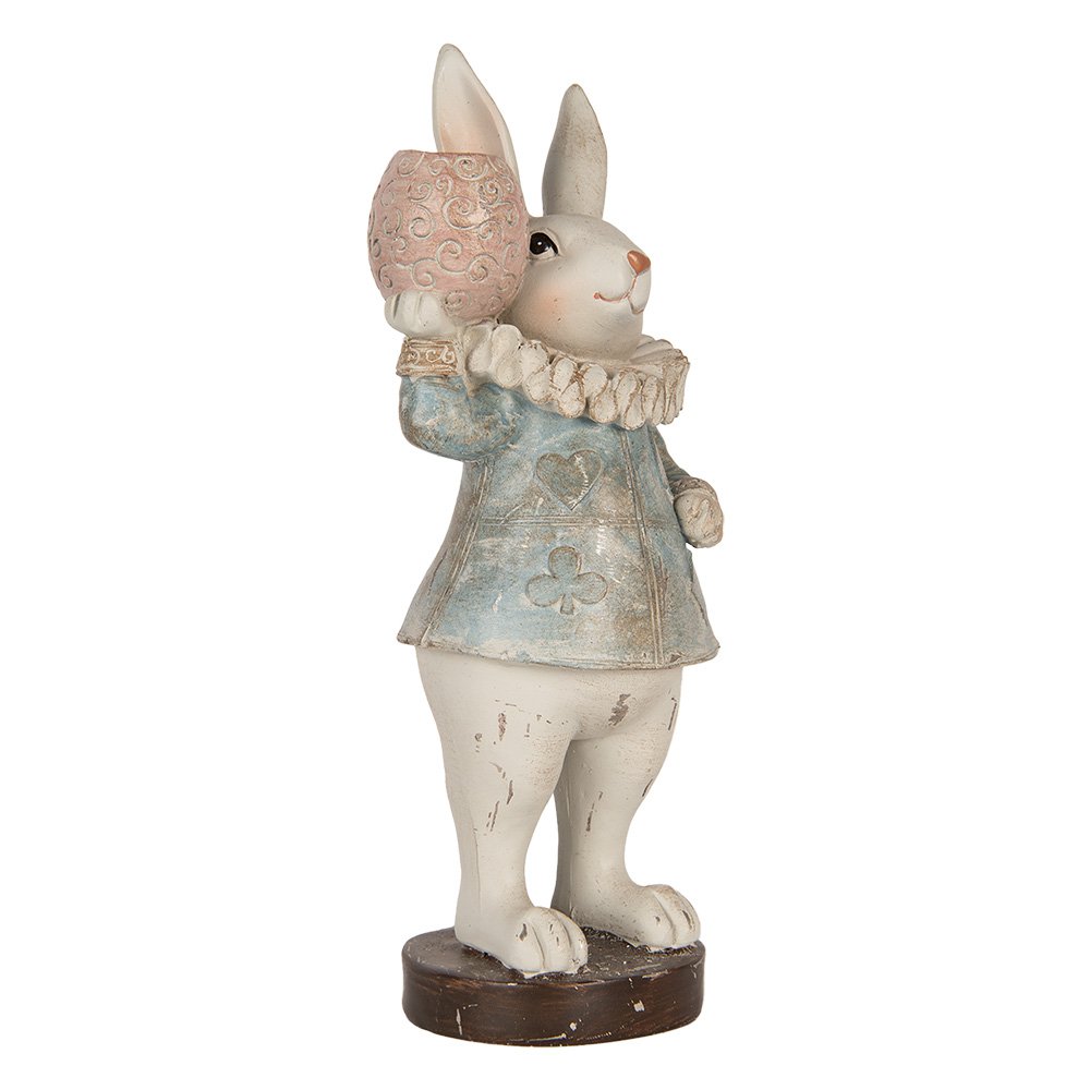 Decoratie Beeld Konijn 29 cm Beige Kunststof