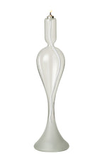 J-Line kaars - glas - transparant - L - LED lichtjes