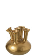 J-Line vaas Tulp - aluminium - goud
