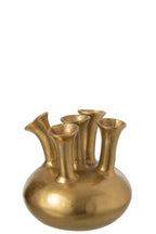 J-Line vaas Tulp - aluminium - goud