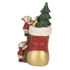 Kerstdecoratie met LED-verlichting Laars 14x10x19 cm Rood Polyresin Muis