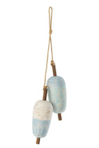 J-Line hanger Boei - hout - naturel/blauw