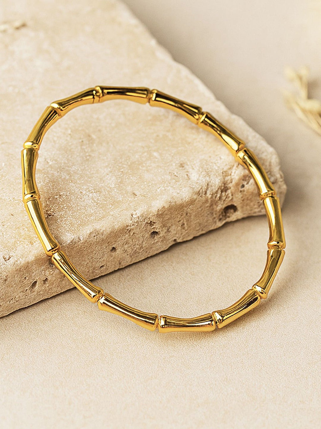 Armband | Vergulde armband legering slip | Bamboe