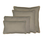 Kussen beige met jute bies 45x45cm*