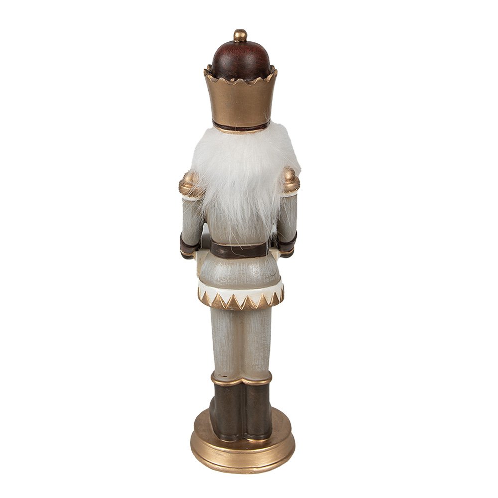 Beeld Notenkraker 22 cm Grijs Polyresin Kerstfiguren