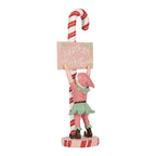 Kerstdecoratie Beeld Elf 11x8x30 cm Roze Kunststof